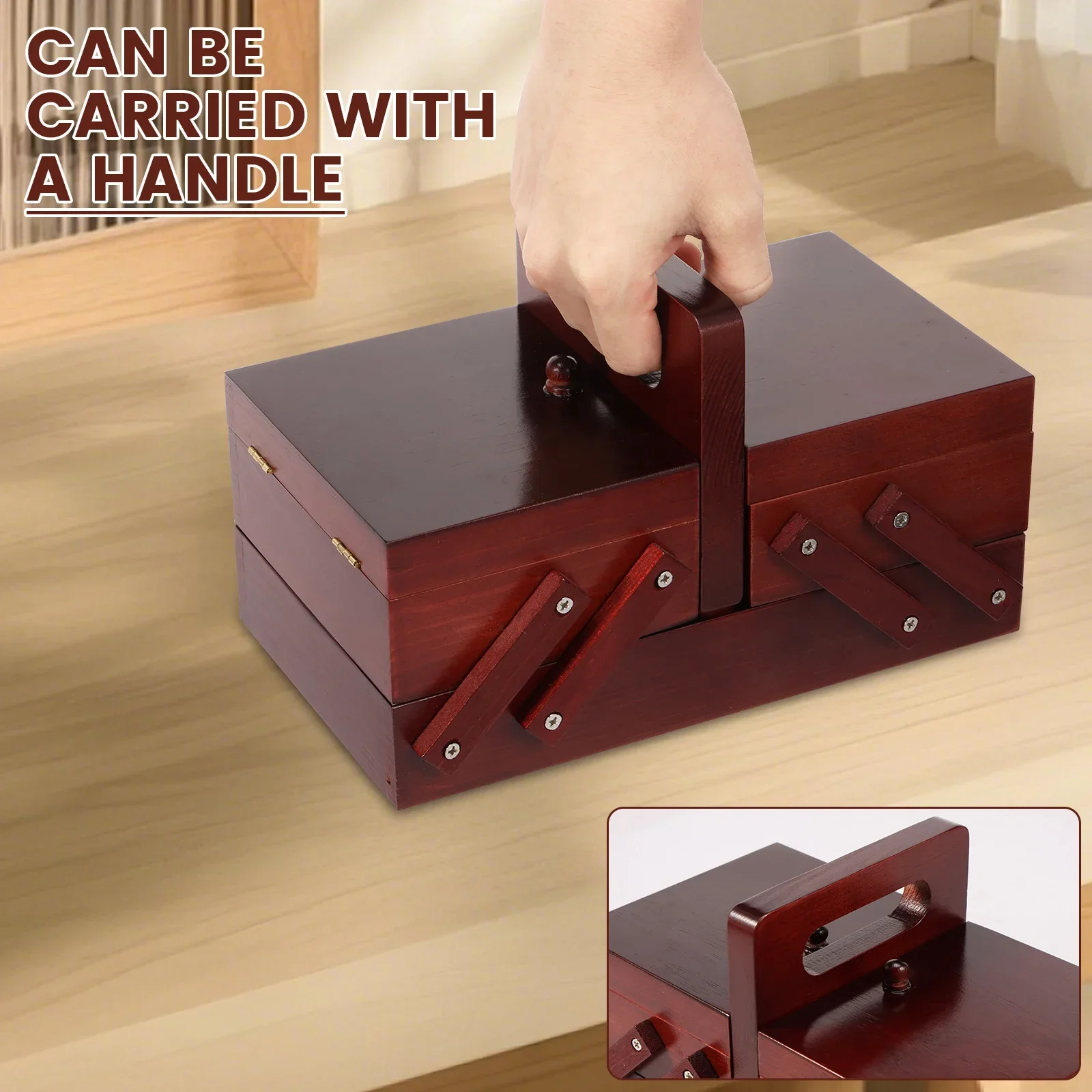 Expandable Sewing Thread Box W - Reel Case recension och pris